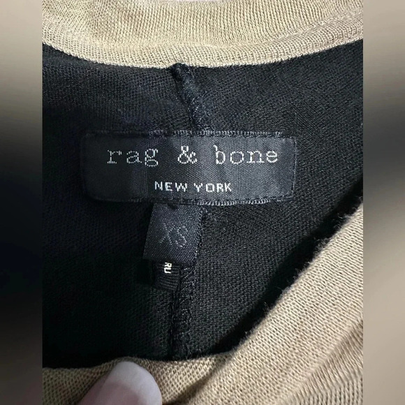 Rag & Bone Tank Top Women’s Size XS Tan Black Sleeveless Casual - Picture 2 of 4